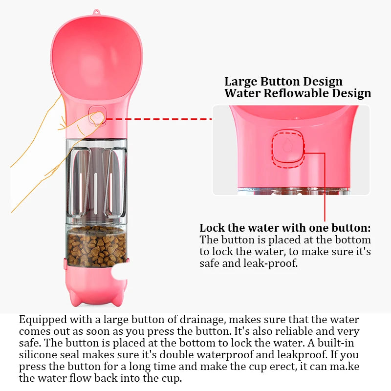 3-in-1 portable water bottle