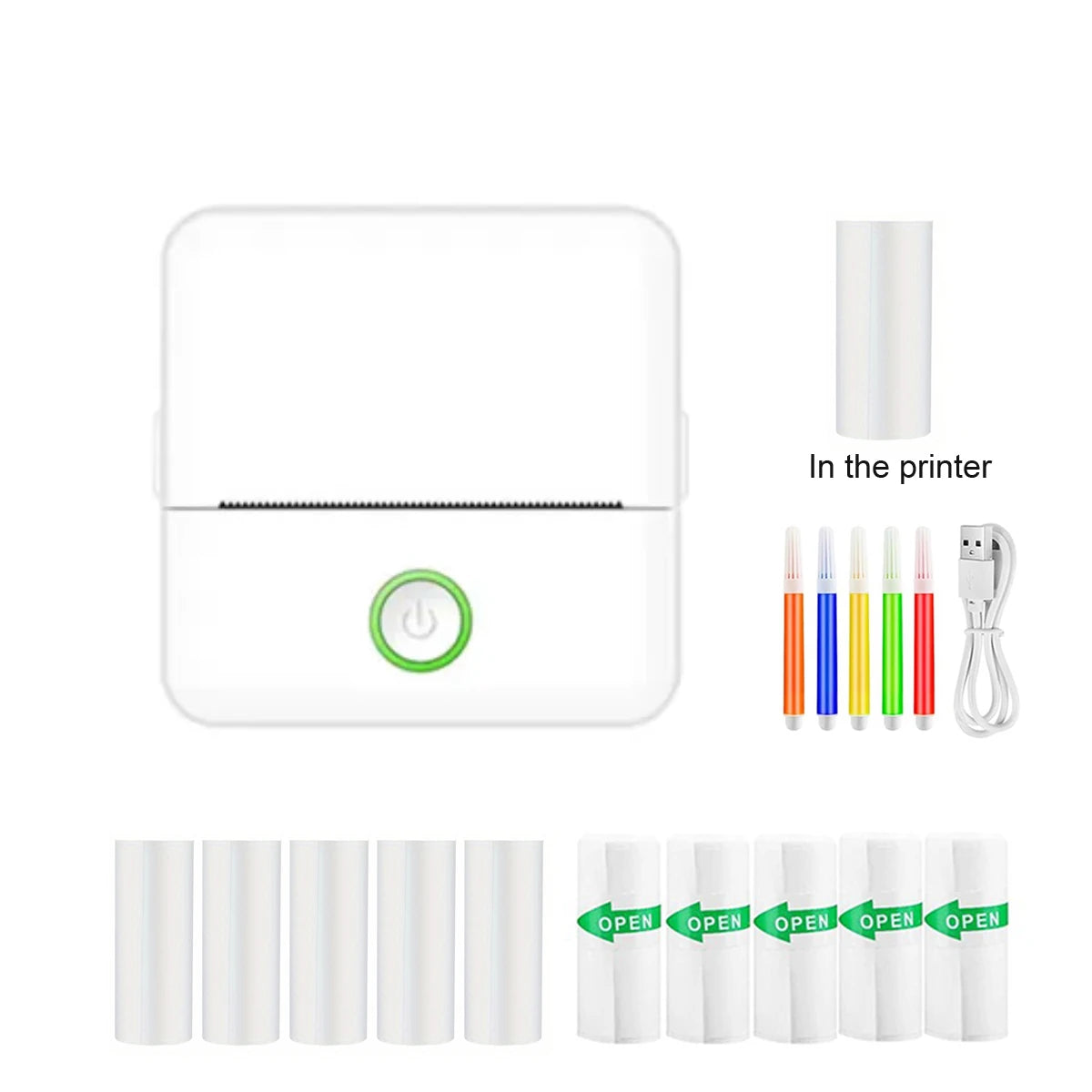 Mini Portable Inkless Sticker Printer | Pocket Thermal Printer