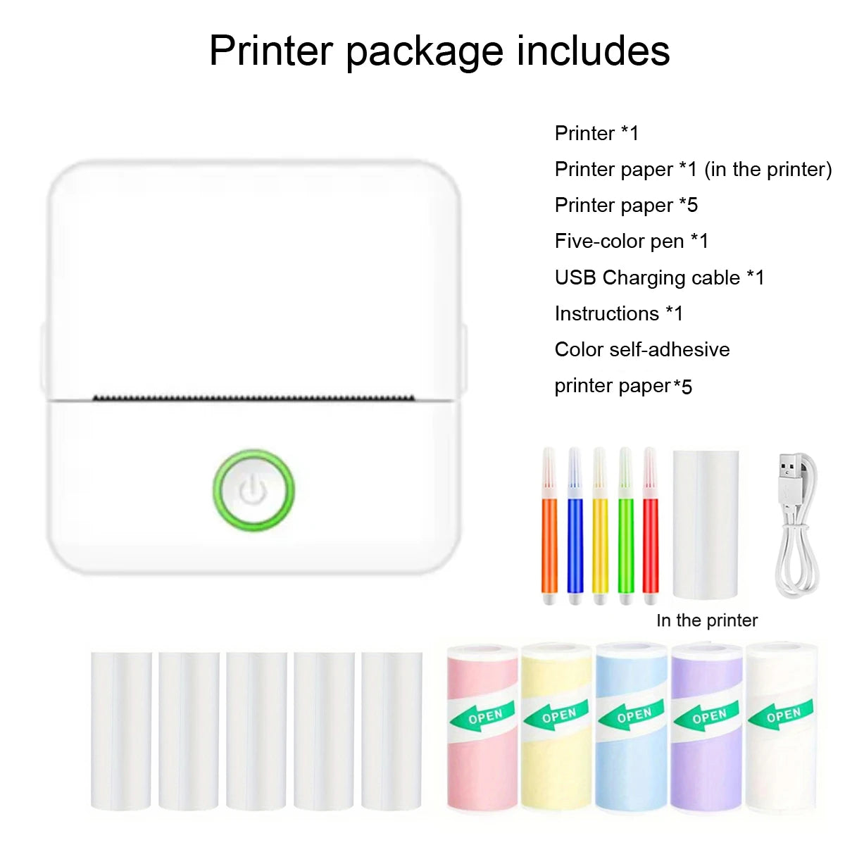 Pocket Print, Compact Thermal Printer, On-The-Go Thermal Printer
