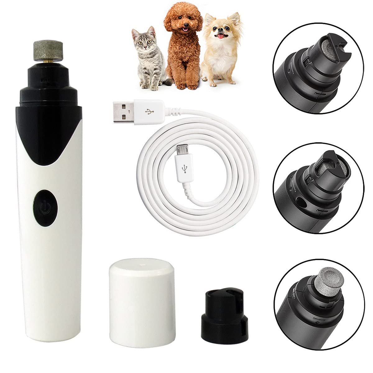Professional Pet Nail Grinder – Gentle, Quiet & USB Rechargeable