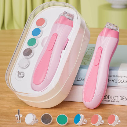 6 in 1 Baby & Kids Electric Nail Trimmer / Polisher Manicure Set