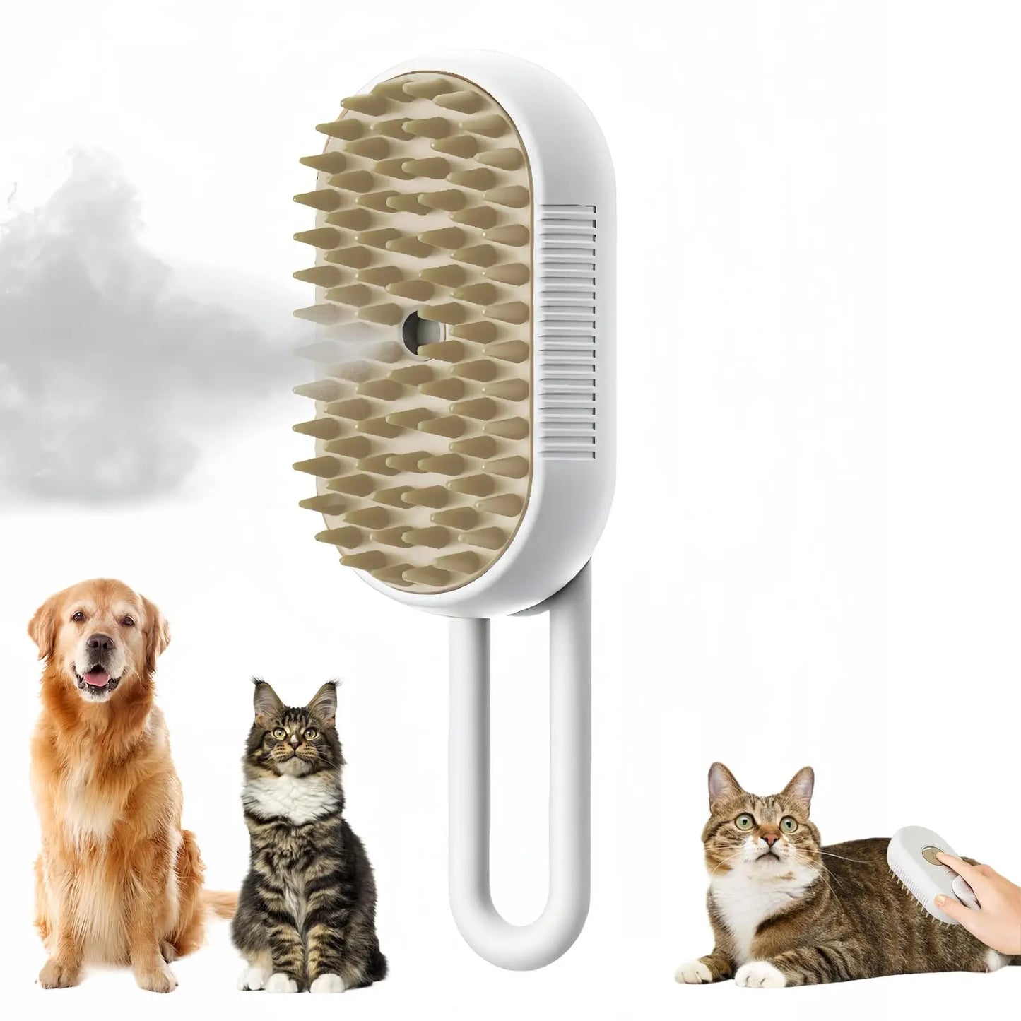 Magic 3-in-1 Pet Grooming Brush – Clean, Comb & Massage in One