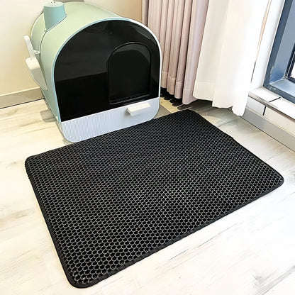 Double-Layer Waterproof Cat Litter Mat Trap Litter & Keep Floors Clean